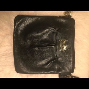 Coach Signature Black Leather Crossbody